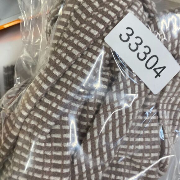 Unbranded Dress Women M Medium Brown Striped Sheath Short Belted Short Sleeve - Picture 5 of 5